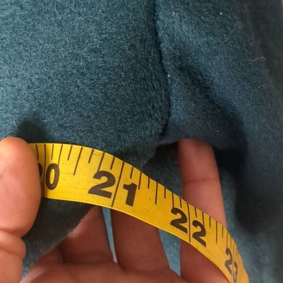 NWT Andrew Marc Fur Trim Dark Emerald Green Pea Wool Trench Coat 6 - Picture 10 of 11